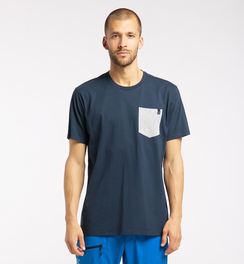 Haglöfs Mens Mirth T-Shirt Dark Blue New Zealand 97815CUVD